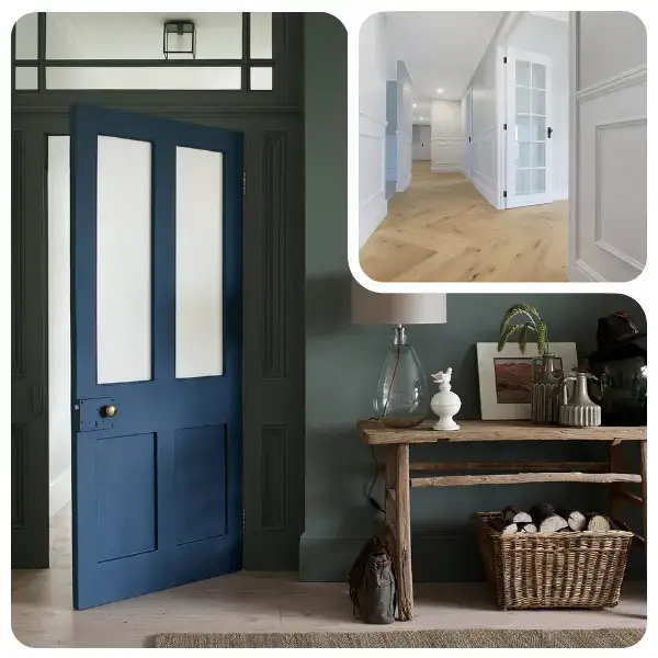 Rénovation et peinture de boiseries, portes et moulures réalisée par Zaid Samuel à Gaillard en Haute-Savoie.